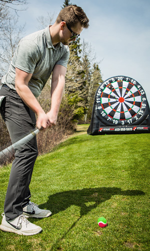 Inflatable Dart Board - Golf Events - Corporate Events - Steadfast Rentals - Red Deer, AB