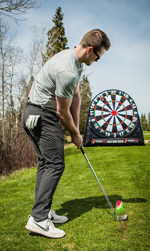 Inflatable Dart Board - Golf Events - Corporate Events - Steadfast Rentals - Red Deer, AB