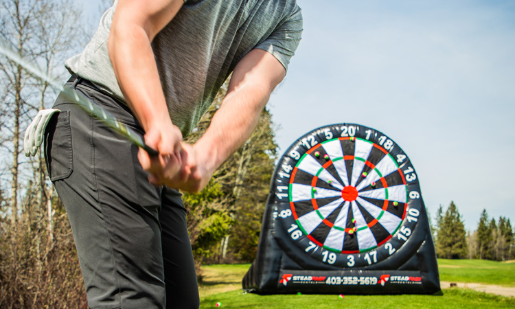Inflatable Dart Board - Golf Events - Corporate Events - Steadfast Rentals - Red Deer, AB