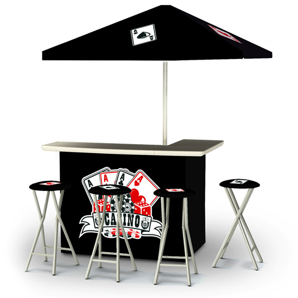 L-Shaped Portable Serving Bars - Golf Events - Corporate Events - Steadfast Rentals - Red Deer, AB