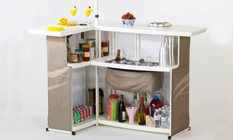 L-Shaped Portable Serving Bars - Golf Events - Corporate Events - Steadfast Rentals - Red Deer, AB