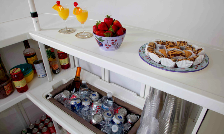 L-Shaped Portable Serving Bars - Golf Events - Corporate Events - Steadfast Rentals - Red Deer, AB