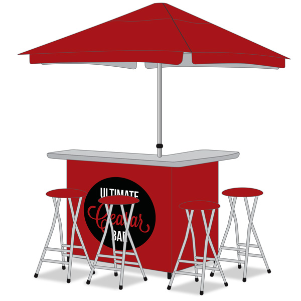 L-Shaped Portable Serving Bars - Golf Events - Corporate Events - Steadfast Rentals - Red Deer, AB